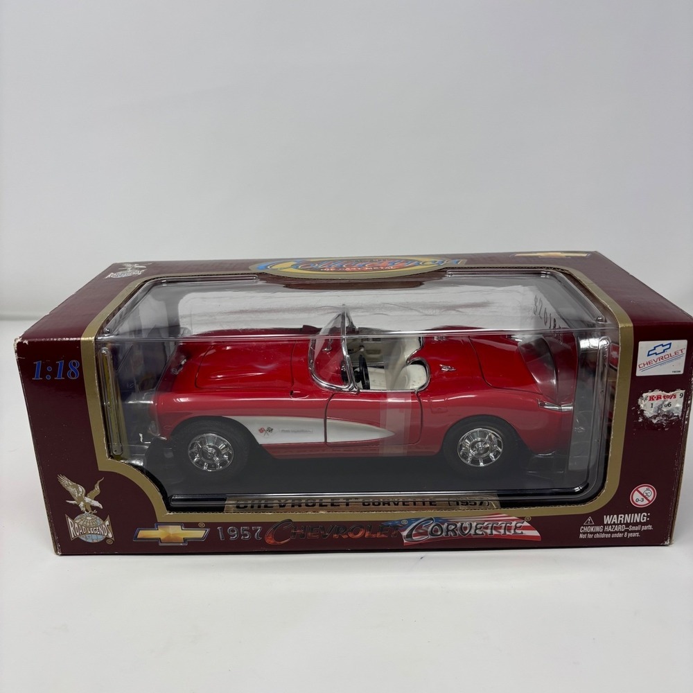 1957 Chevrolet Corvette Red 1:18 Diecast Yatming Open Box